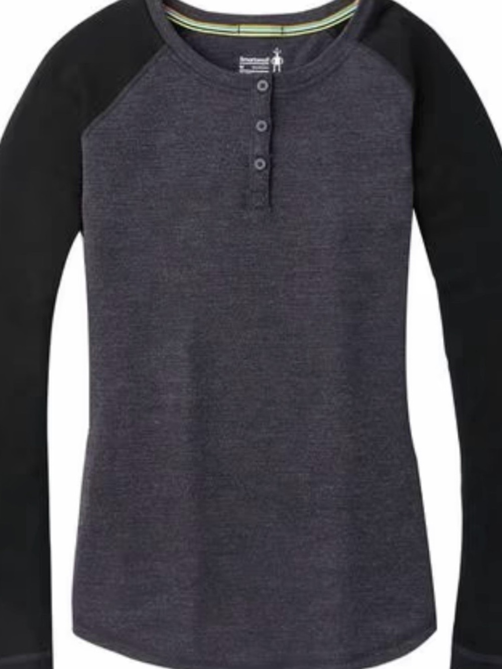 Smartwool Merino 250 Travel Henley Top Charcoal Black Grey XS